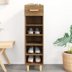 Vidaxl meuble  chaussures chne marron 30x35x105 cm bois dingnierie 817563