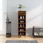 Vidaxl meuble  chaussures chne marron 30x35x105 cm bois dingnierie 829675