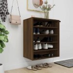 Vidaxl meuble � chaussures ch�ne marron 60x35x70 cm bois ding�nierie 816016