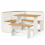 Vidaxl meubles à dîner 3 pcs marron miel et gris bois de pin massif Vidaxl meubles à dîner 3 pcs marron miel et gris bois de pin massif
