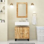 Vidaxl meuble d�vier armoire de lavabo avec 2 compartiments et pieds meuble sous lavabo avec rangement ...