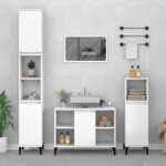 Vidaxl meuble dvier blanc 80x33x60 cm bois dingnierie 821292