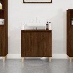 Vidaxl meuble d�vier ch�ne marron 58x33x60 cm bois ding�nierie 821259