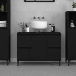 Vidaxl meuble dvier noir 80x33x60 cm bois dingnierie 821277
