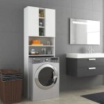 Vidaxl meuble pour machine � laver blanc 64x255x190 cm 808422
