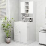 Vidaxl meuble pour machine  laver blanc brillant 705x255x90 cm 808392