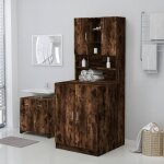 Vidaxl meuble pour machine � laver armoire de machine � laver avec rangement meuble pour lave - linge ...