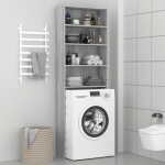 Vidaxl meuble pour machine � laver sonoma gris 64x24x190 cm 815952