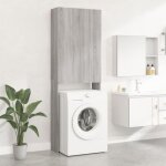 Vidaxl meuble pour machine � laver sonoma gris 64x255x190 cm 813192