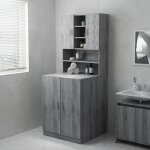 Vidaxl meuble pour machine � laver armoire de machine � laver avec rangement meuble pour lave - linge ...