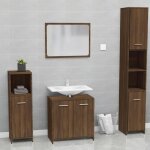 Vidaxl meubles de salle de bain chêne marron bois dingénierie 815530 Vidaxl meubles de salle de bain chêne marron bois dingénierie 815530