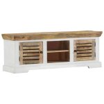 Vidaxl meuble tv 110x30x40 cm bois massif de manguier 337848
