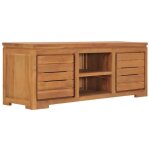 Vidaxl meuble tv 110x30x40 cm bois de teck massif