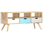 Vidaxl meuble tv 110x35x48 cm bois de manguier massif