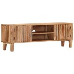Vidaxl meuble tv 130 x 30 x 45 cm bois dacacia massif
