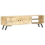 Vidaxl meuble tv 140x30x40 cm bois de manguier massif