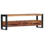 Vidaxl meuble tv 140x30x45 cm bois dacacia massif 247736