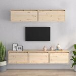 Vidaxl meubles tv 5 pcs muraux flottants suspendus centres de divertissement meubles de rangement salle ...