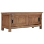 Vidaxl meuble tv 90x30x35 cm bois de teck massif