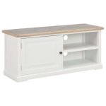 Vidaxl meuble tv blanc 90 x 30 x 40 cm bois