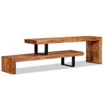 Vidax meuble tv buffet armoire basse centre de divertissement meuble de salon salle de sjour maison ...