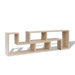 Vidaxl meuble tv double en forme de l chêne Vidaxl meuble tv double en forme de l chêne