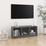 Vidaxl meuble tv gris 104x33x41 cm bois de pin massif