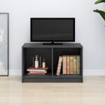 Vidaxl meuble tv gris 70x33x42 cm bois de pin massif Vidaxl meuble tv gris 70x33x42 cm bois de pin massif