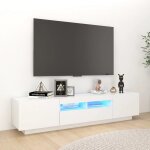 Vidaxl meuble tv avec lumires led armoire de tlvision avec rangement meuble tl de salon salle de ...
