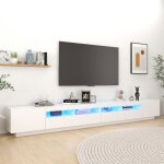 Vidaxl meuble tv avec lumires led armoire de tlvision avec rangement meuble tl de salon salle de ...