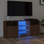 Vidaxl meuble tv avec lumières led chêne marron 120x30x50 cm meuble tv meuble hifi centre de divertissement ... Vidaxl meuble tv avec lumières led chêne marron 120x30x50 cm meuble tv meuble hifi centre de divertissement ...