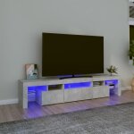 Vidaxl meuble tv avec lumires led centre de divertissement rangement meuble mdia meuble de salon salle ...