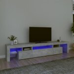 Vidaxl meuble tv avec lumires led centre de divertissement rangement meuble mdia meuble de salon salle ...