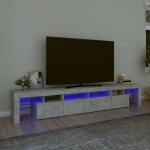 Vidaxl meuble tv avec lumires led centre de divertissement rangement meuble mdia meuble de salon salle ...