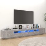 Vidaxl meuble tv avec lumi�res led armoire de t�l�vision avec rangement meuble t�l� de salon salle de ...