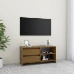 Vidaxl meuble tv marron miel 80x31x39 cm bois de pin massif