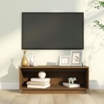 Vidaxl meuble tv marron miel 90x35x35 cm bois de pin massif Vidaxl meuble tv marron miel 90x35x35 cm bois de pin massif