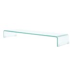 Vidaxl meuble tv / pour moniteur 100 x 30 x 13 cm verre transparent