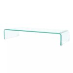 Vidaxl meuble tv / pour moniteur 80 x 30 x 13 cm verre transparent