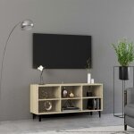 Vidaxl meuble tv avec pieds en mtal chne sonoma 1035x30x50 cm
