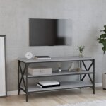 Vidaxl meuble tv sonoma gris 100x40x50 cm bois dingnierie 825795