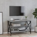 Vidaxl meuble tv sonoma gris 80x40x50 cm bois dingnierie 825790