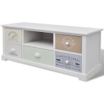 Vidaxl meuble tv en style franais bois