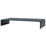 Vidaxl meuble tv / support pour moniteur 80 x 30 x 13 cm verre noir Vidaxl meuble tv / support pour moniteur 80 x 30 x 13 cm verre noir