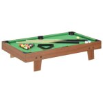 Vidaxl mini table de billard 3 pieds 92x52x19 cm marron et vert