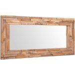 Miroir d�coratif - vidaxl - rectangulaire - teck - 120 x 60 cm - int�rieur
