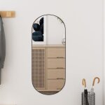 Vidaxl miroir mural 25x60 cm verre ovale 350454