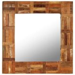 Vidaxl miroir mural bois de r�cup�ration massif 60 x 60 cm