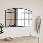 Vidaxl miroir mural noir 100x60 cm arche fer 358639