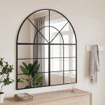 Vidaxl miroir mural noir 100x50 cm arche fer 358652